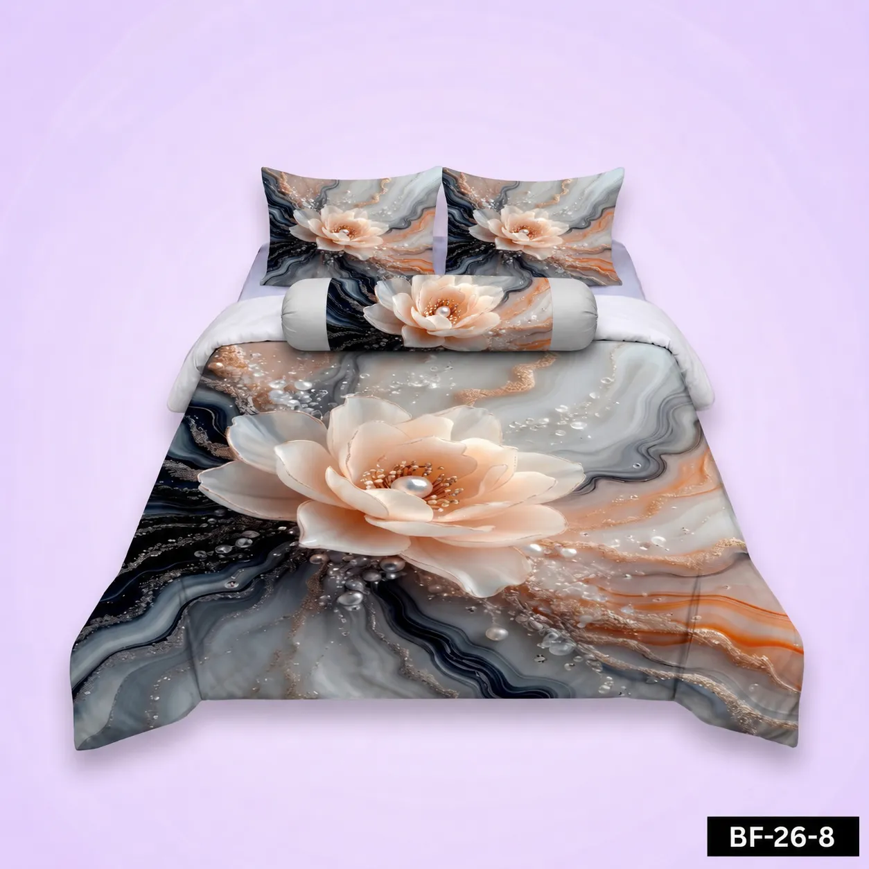 Premium Bonafide 100% France Cotton Ready-Made Bedsheet Set – 4pcs