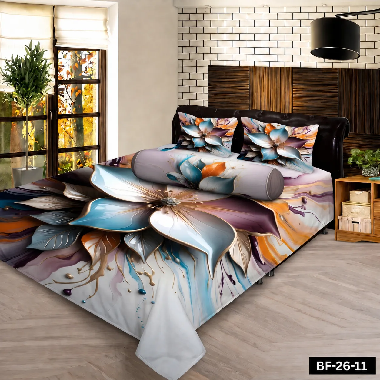 Premium Bonafide 100% France Cotton Ready-Made Bedsheet Set – 4pcs