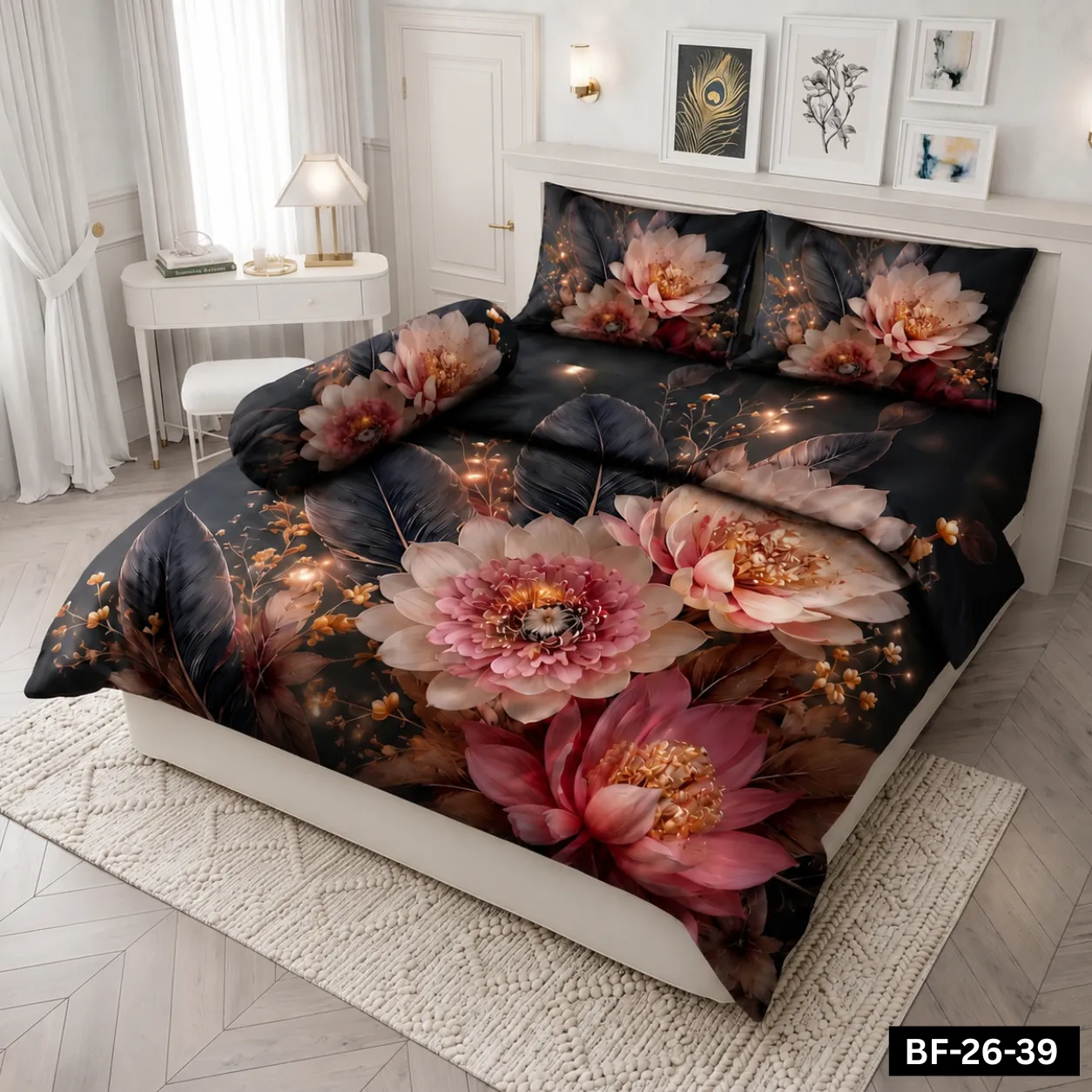 Premium Bonafide 100% France Cotton Ready-Made Bedsheet Set – 4pcs