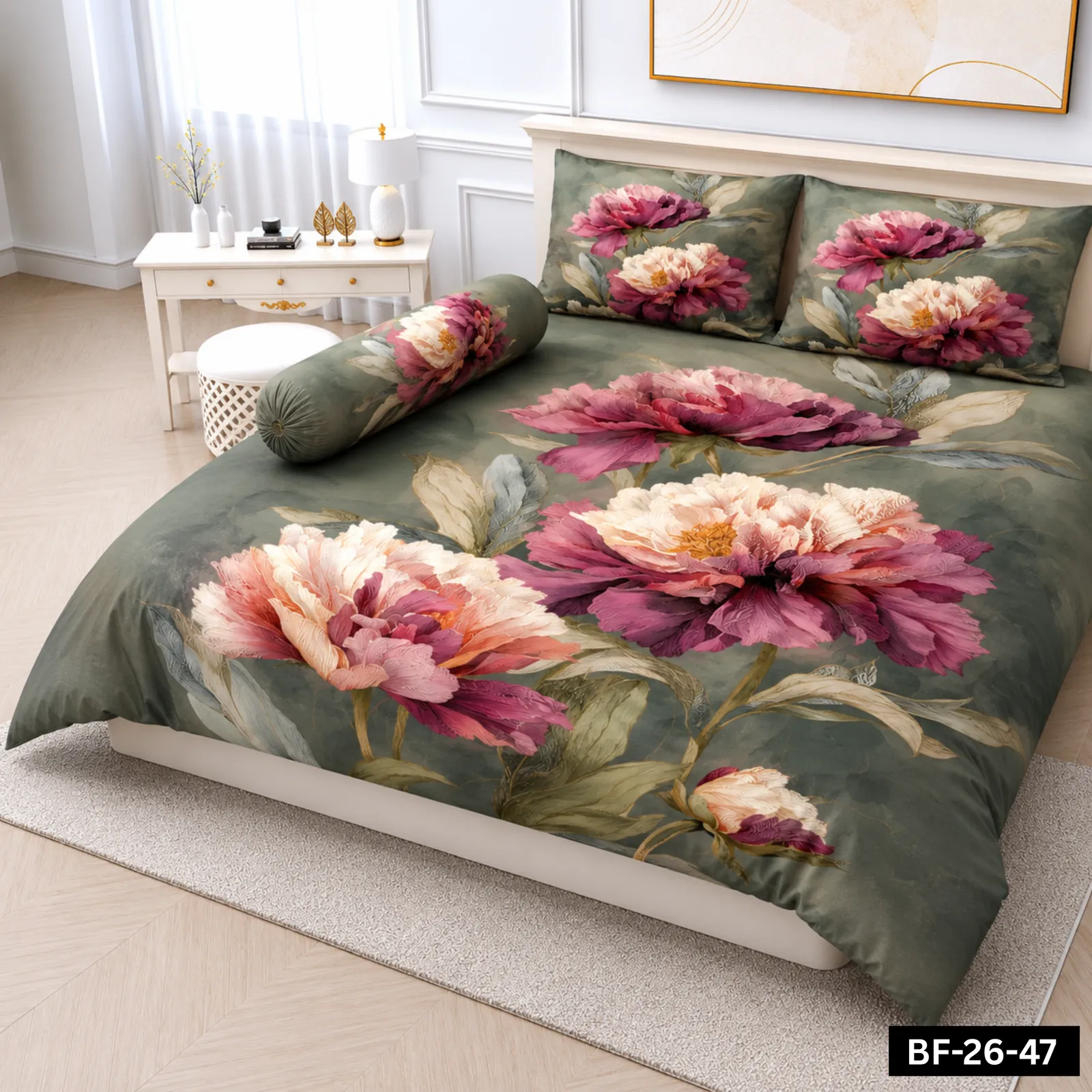 Premium Bonafide 100% France Cotton Ready-Made Bedsheet Set – 4pcs