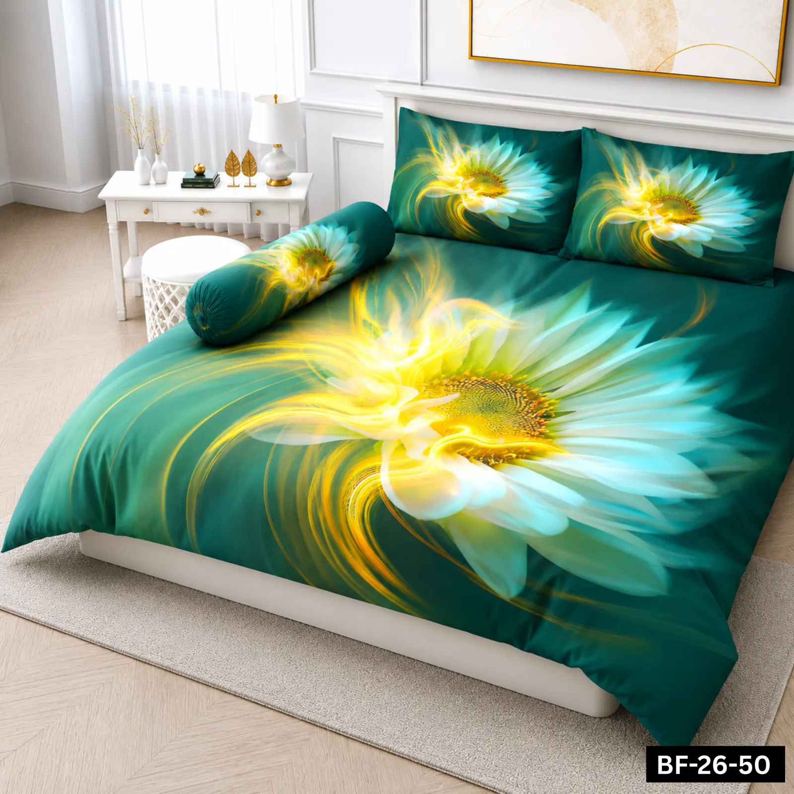 Premium Bonafide 100% France Cotton Ready-Made Bedsheet Set – 4pcs