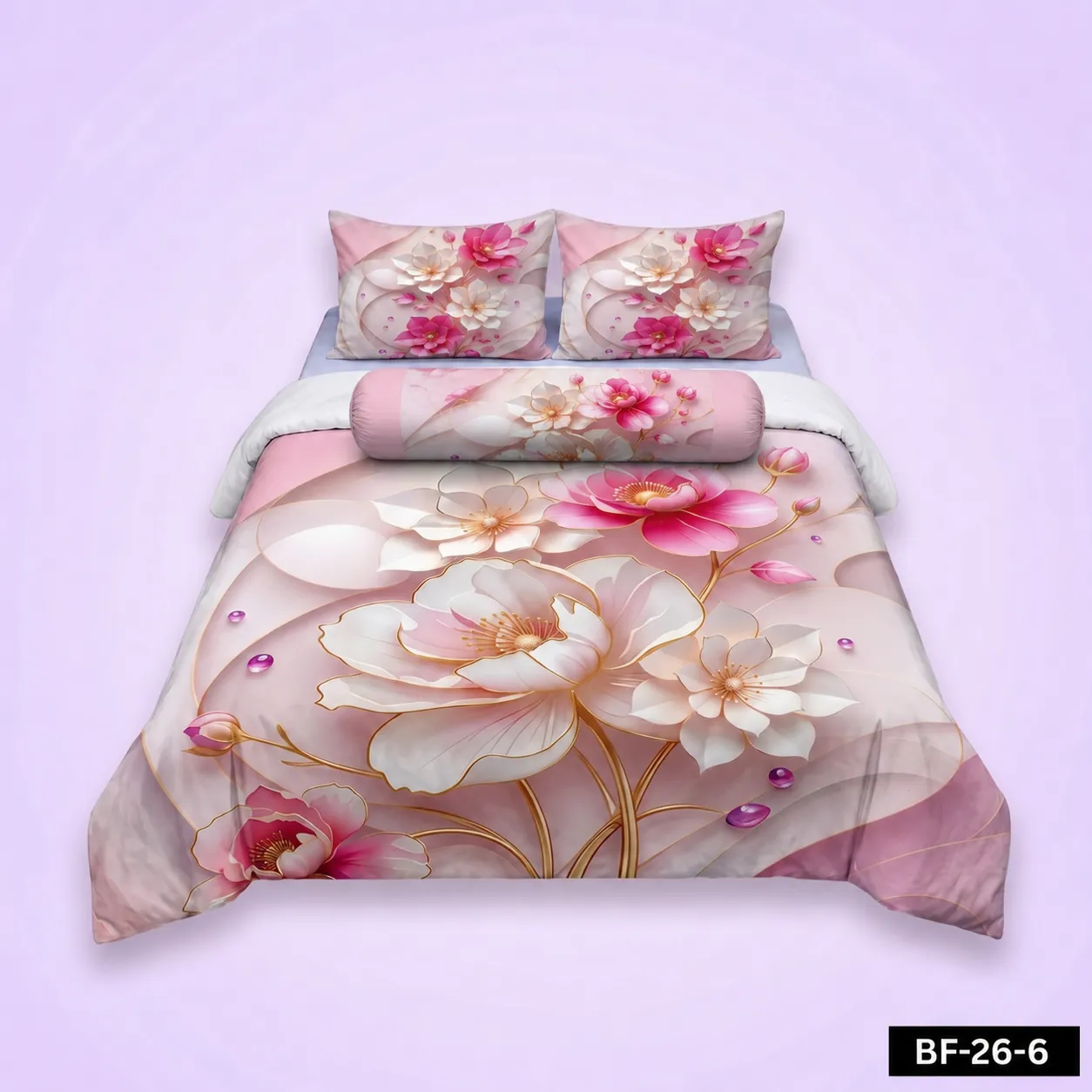 Premium Bonafide 100% France Cotton Ready-Made Bedsheet Set – 4pcs